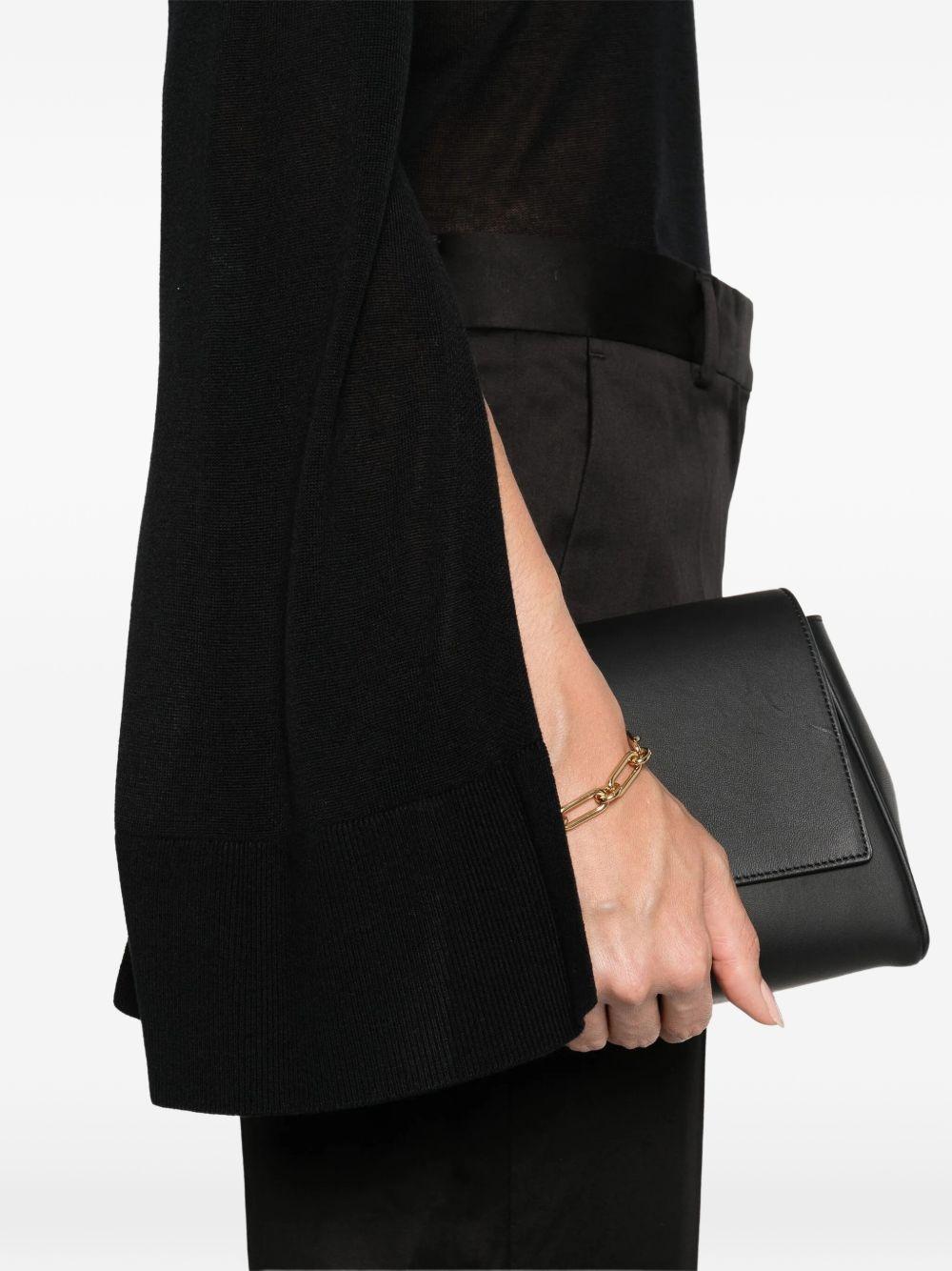 Maglione a collo alto con spacchi in nero Toteme - donna 