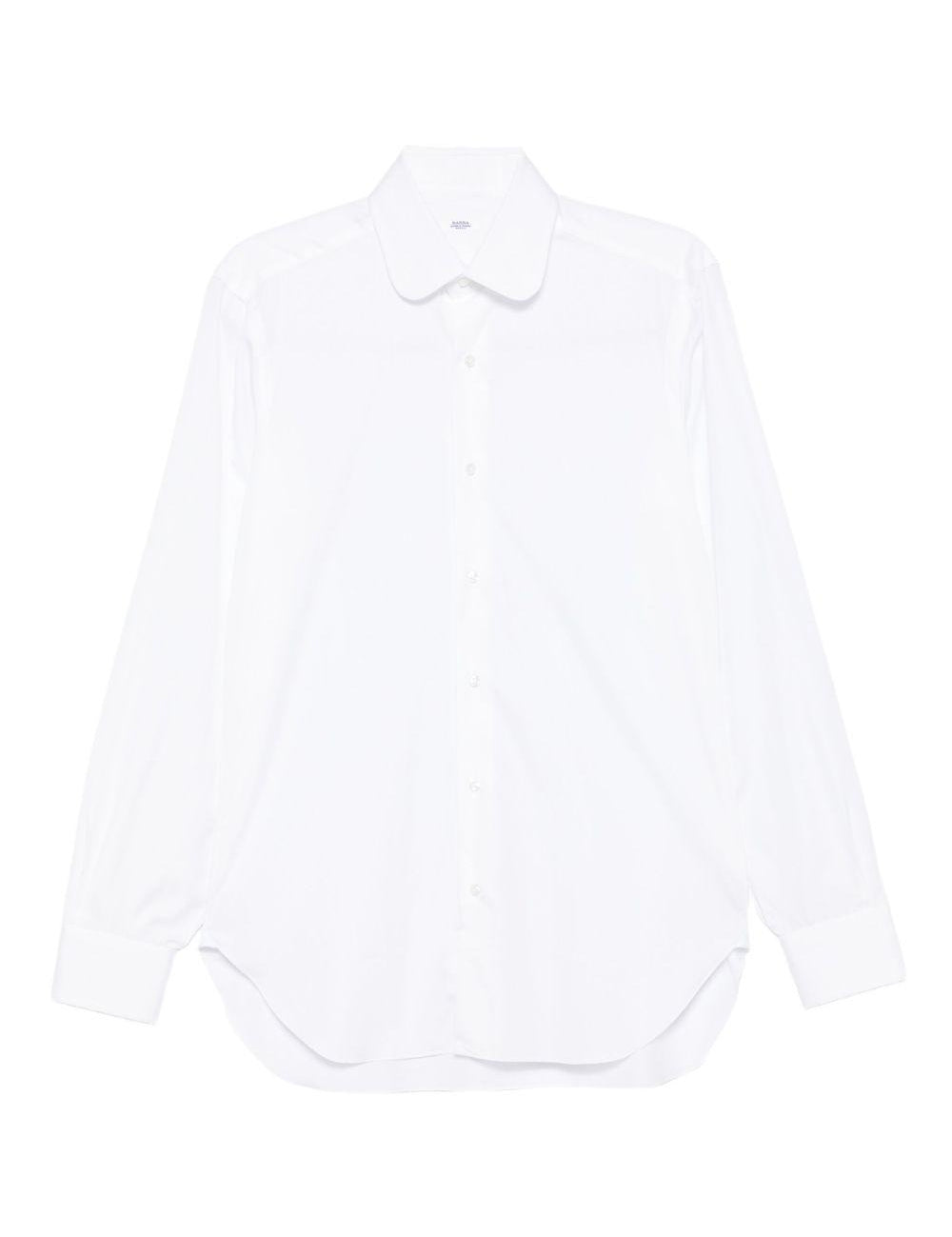 Camicia con colletto peter pan in bianco Barba - uomo 