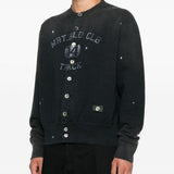 Felpe stile cardigan con stampa in nero Khoki - uomo 