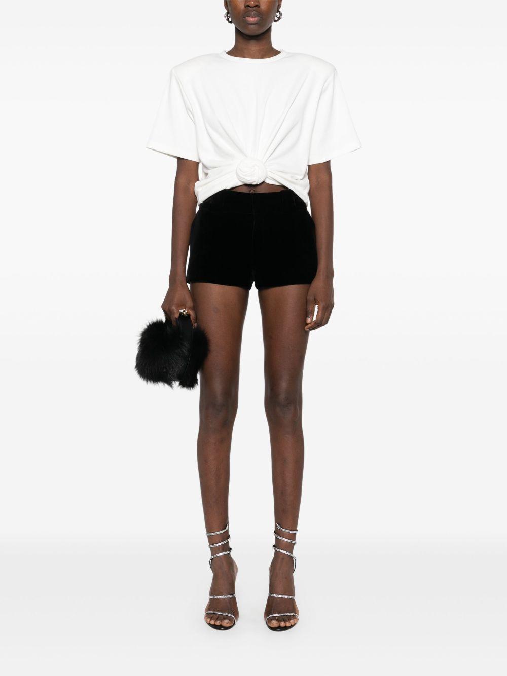 T-shirt con nodo in bianco 