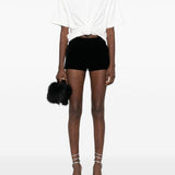 T-shirt con nodo in bianco 
