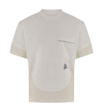 T-shirt a maniche corte con tasca in bianco And wander - uomo 