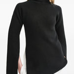 Maglione a maniche lunghe con spacchi in nero Toteme - donna 