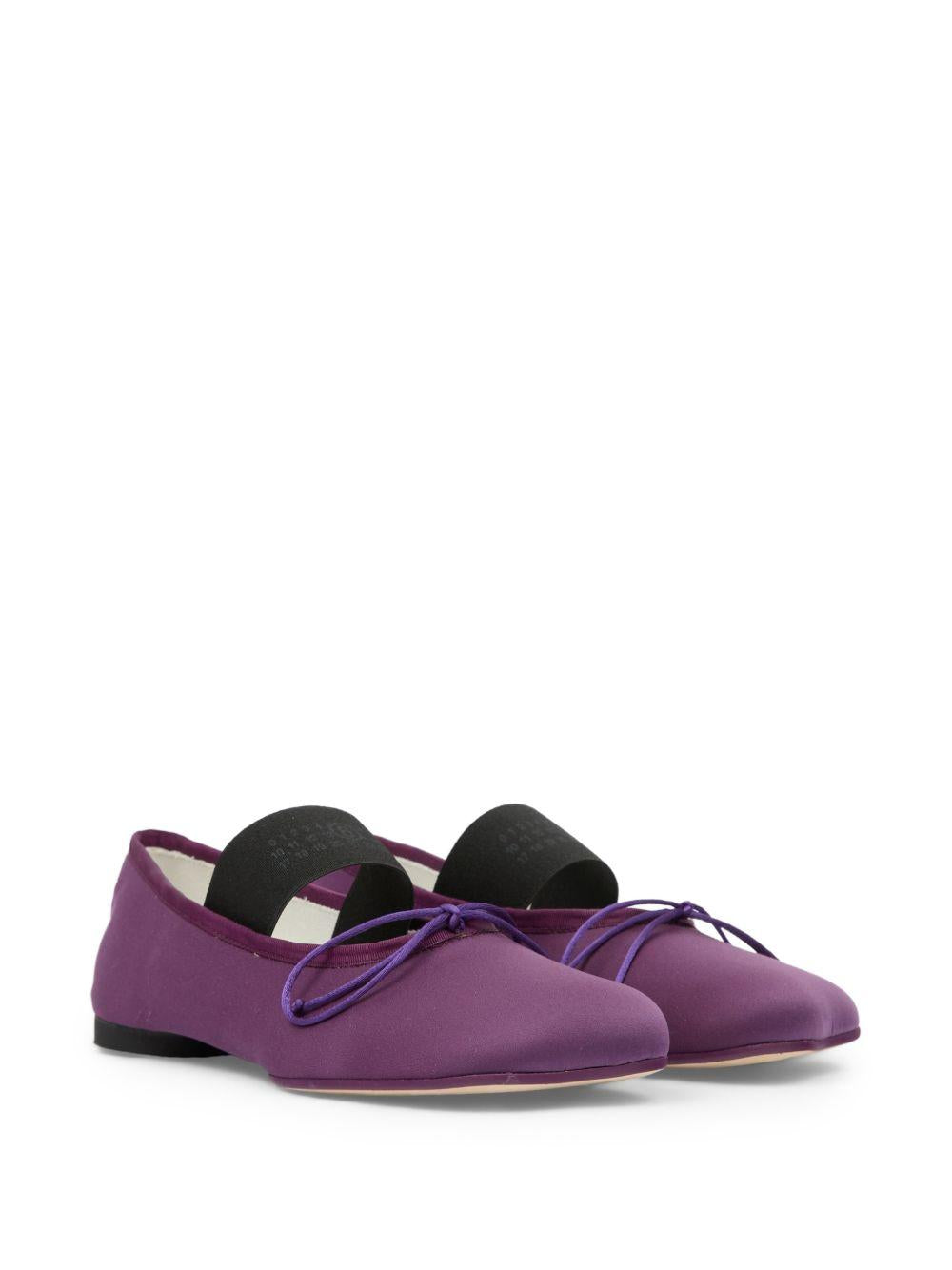 Ballerine anatomiche con fiocco in viola Mm6 maison margiela - donna 
