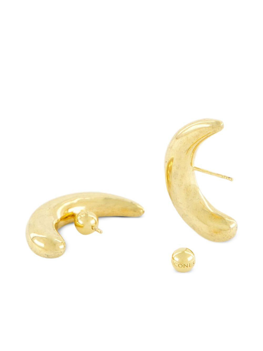 Orecchini mezza luna in oro placcato 