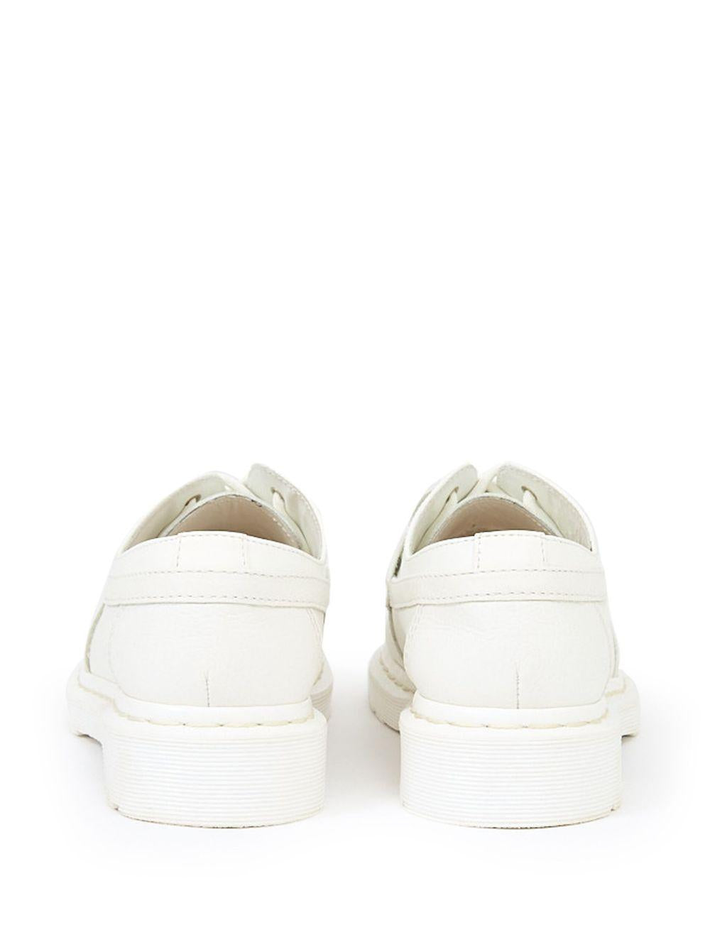 Mocassini in pelle in bianco MM6 x Dr. Martens - donna 