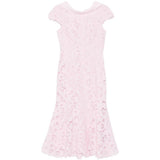 Abito midi con scollo ampio in rosa Self-Portrait - donna 