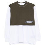 Camicia a strati con gilet in maglia in bianco Gr10k - uomo 