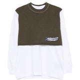 Camicia a strati con gilet in maglia in bianco Gr10k - uomo 
