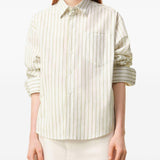 Camicia Ami de Coeur a righe in bianco Ami Paris - donna 