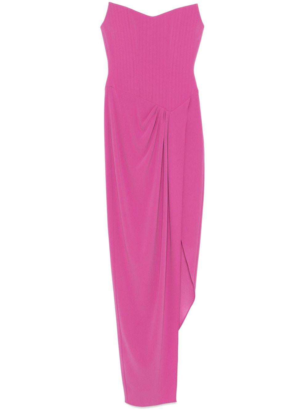 Abito mini con corsetto in rosa Alex perry - donna 