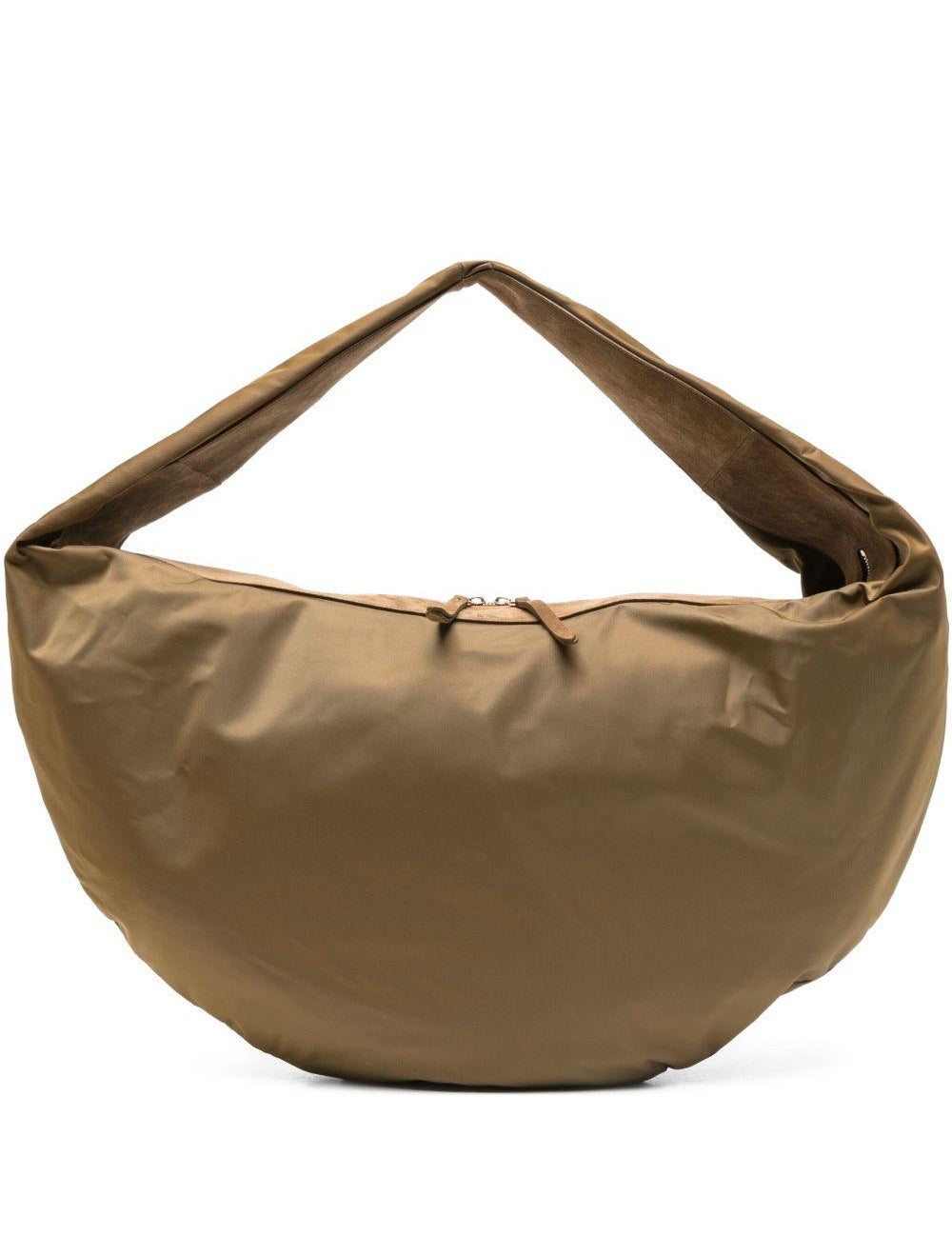 Borsa a spalla con finiture in pelle scamosciata marrone Khaite - donna 