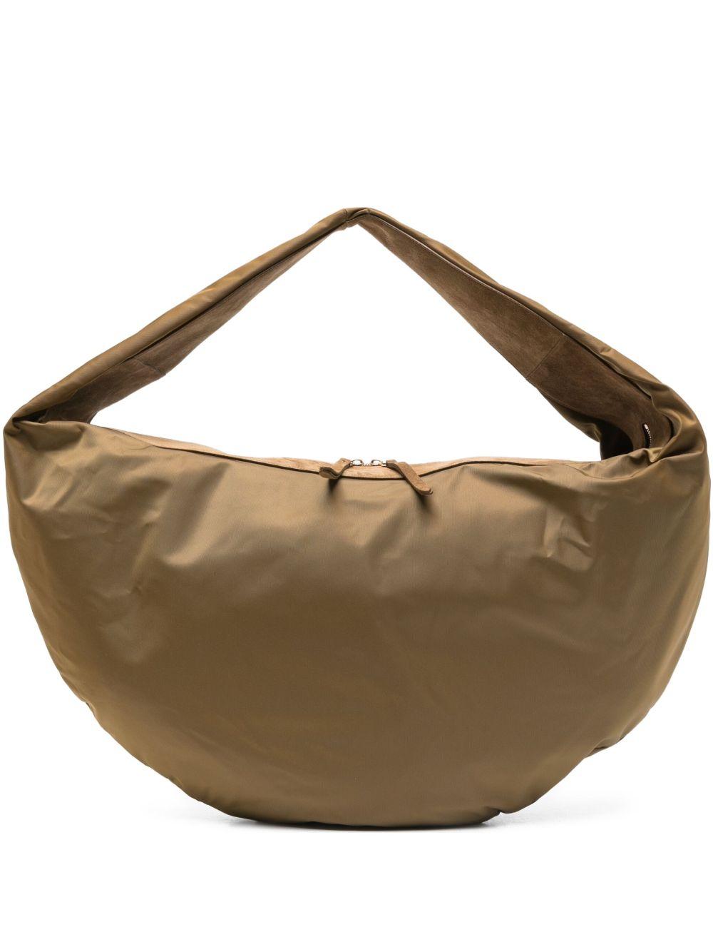 Borsa a spalla con finiture in pelle scamosciata marrone Khaite - donna 
