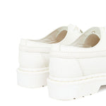 Mocassini in pelle in bianco MM6 x Dr. Martens - donna 