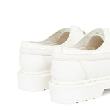 Mocassini in pelle in bianco MM6 x Dr. Martens - donna 