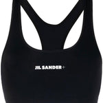 Reggiseno sportivo con logo in nero Jil Sander - donna 