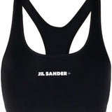 Reggiseno sportivo con logo in nero Jil Sander - donna 