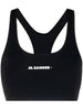 Jil Sander women's black logo sports bra