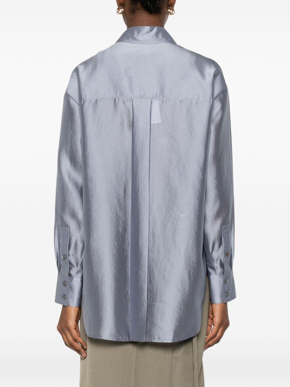 Camicia con design satinato in grigio R2w - donna 