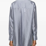 Camicia con design satinato in grigio R2w - donna 