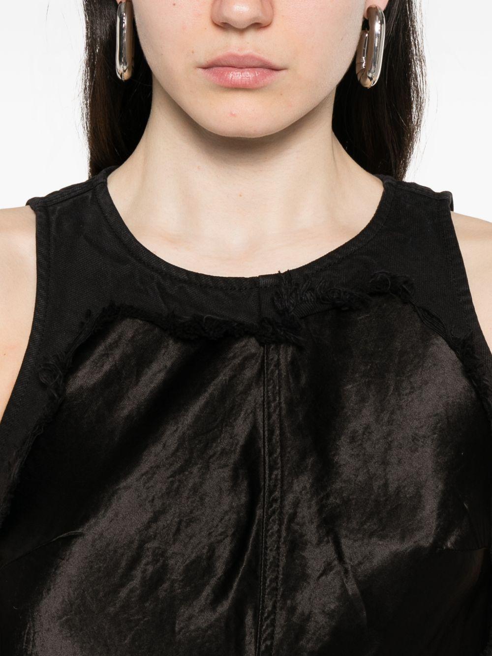 Abito midi con frange in nero Haikure - donna 