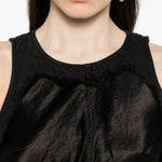Abito midi con frange in nero Haikure - donna 