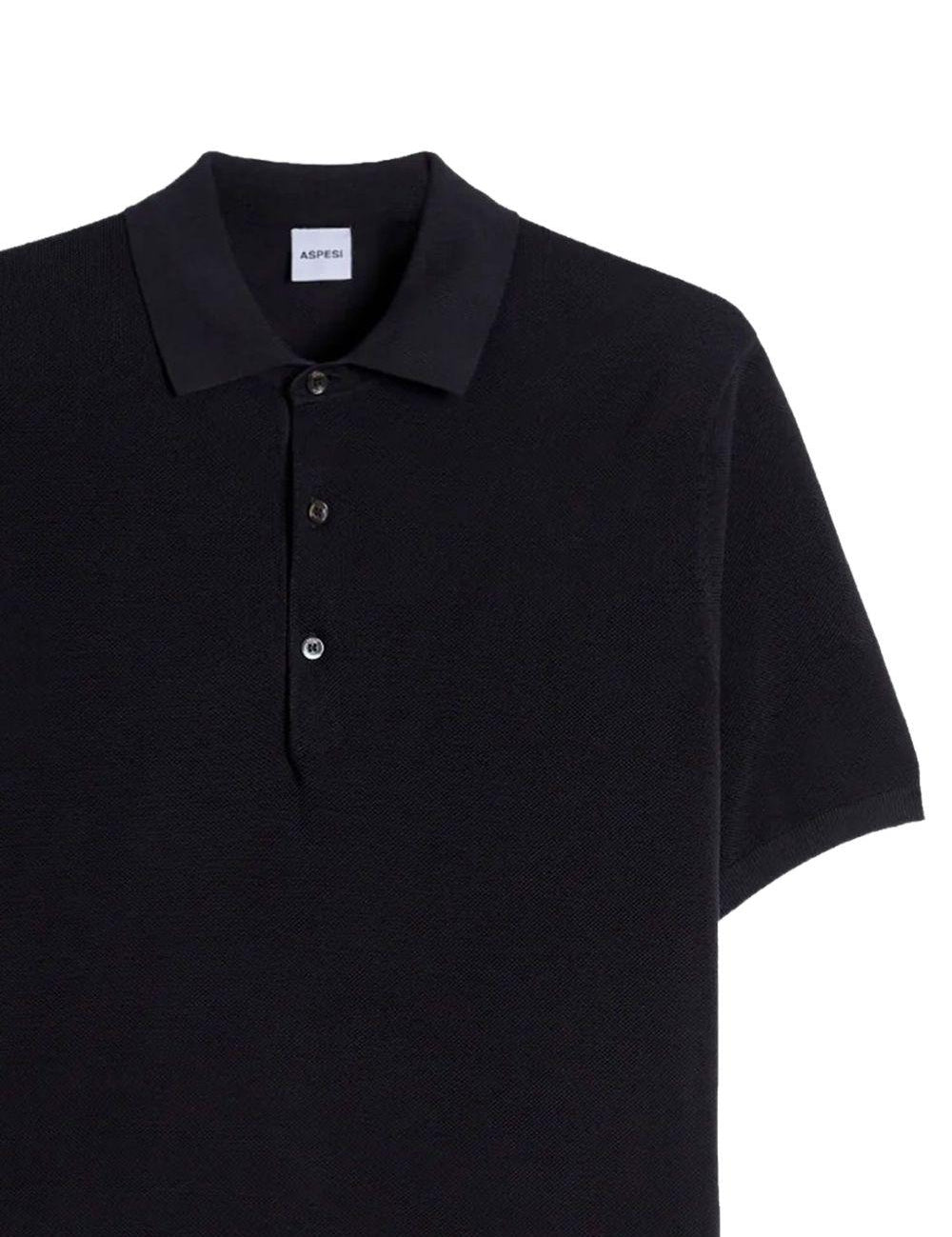 Polo con bottoni in blu Aspesi - uomo 
