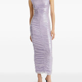 Abito midi con paillettes in viola Rotate - donna 