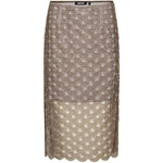 Gonna midi con paillettes in oro ROTATE - donna 