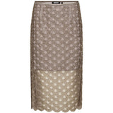 Gonna midi con paillettes in oro ROTATE - donna 