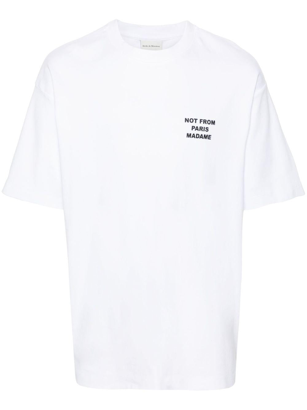 T-shirt con stampa in bianco Drole de monsieur - uomo 