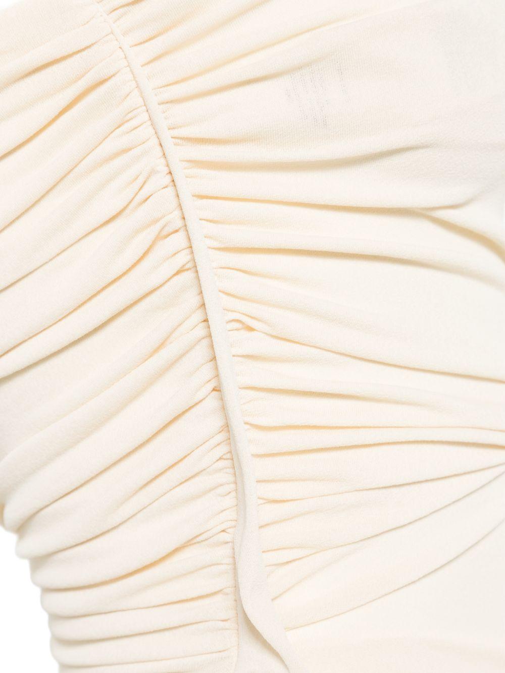 Top con spaccatura arricciata in bianco Rick owens lilies - donna 