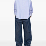Camicia bicolore a maniche lunghe blu Marni - uomo 