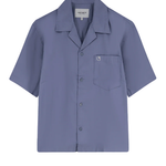camicia a mezza manica kendry in blue carhartt wip - uomo 