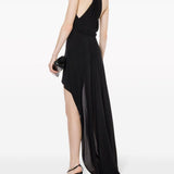 Abito con scollo all'americana in nero Philosophy di Lorenzo Serafini - donna 