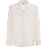 Camicia con colletto classico in bianco brunello cucinelli - uomo 