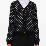 Cardigan a pois in nero Ganni - donna 