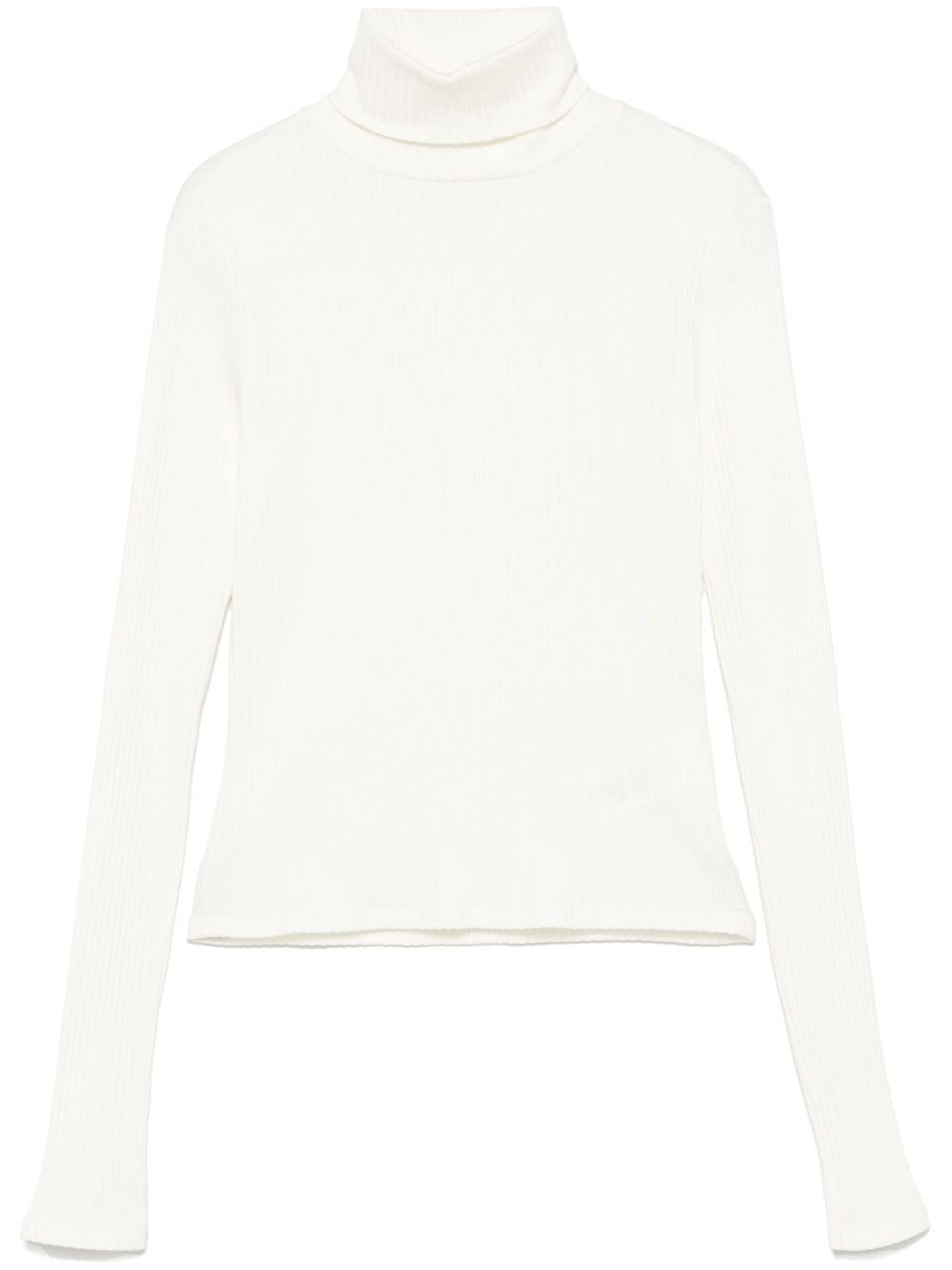 Top a collo alto in bianco Re/Done - donna 