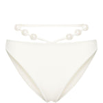 Slip bikini con perle in bianco Magda butrym - donna 