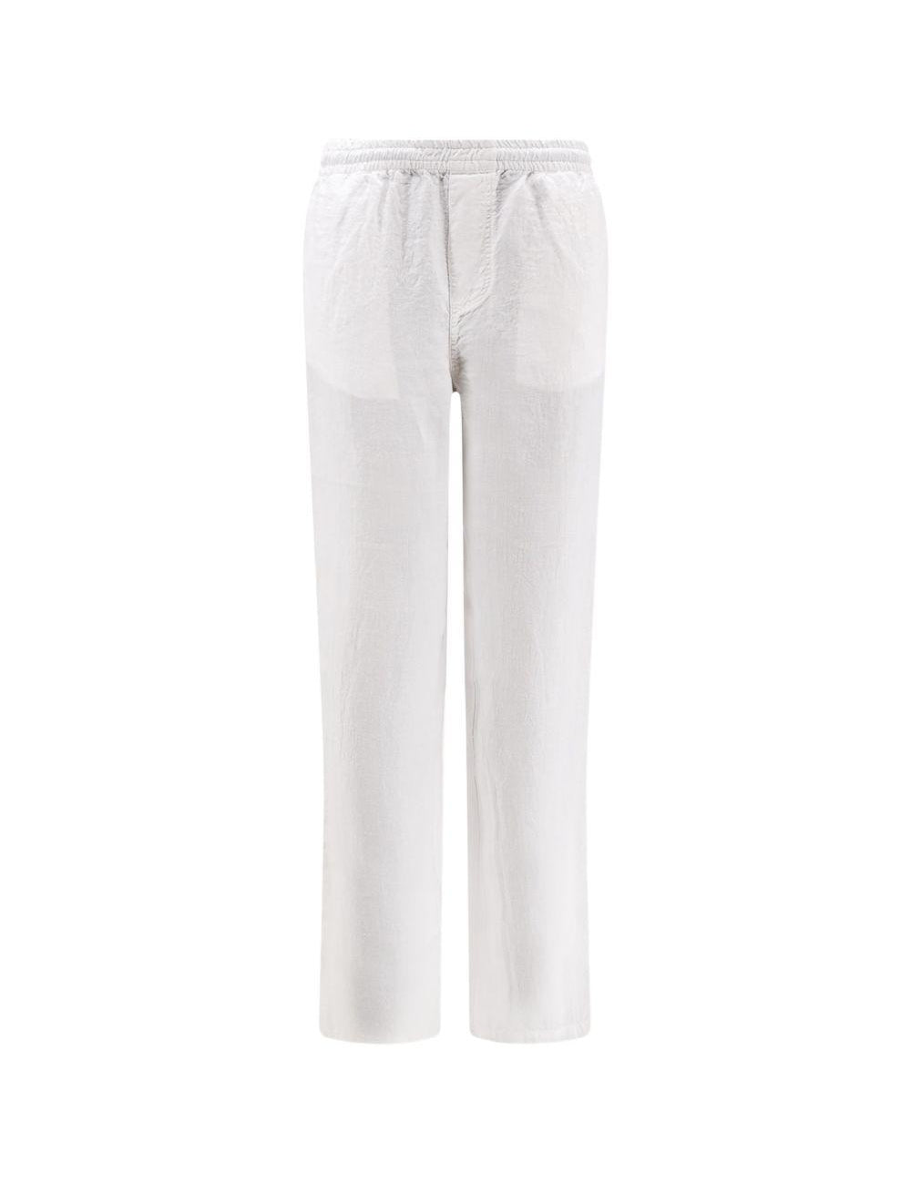 Pantaloni in lino ventura in bianco Aspesi - uomo 