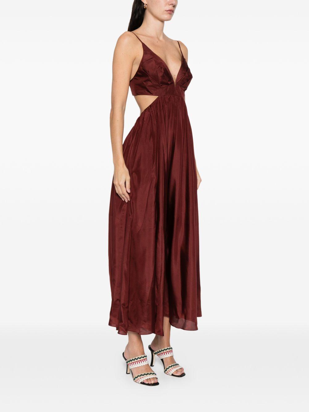 Abito con dettagli cut-out  in bordeaux Zimmermann - donna 