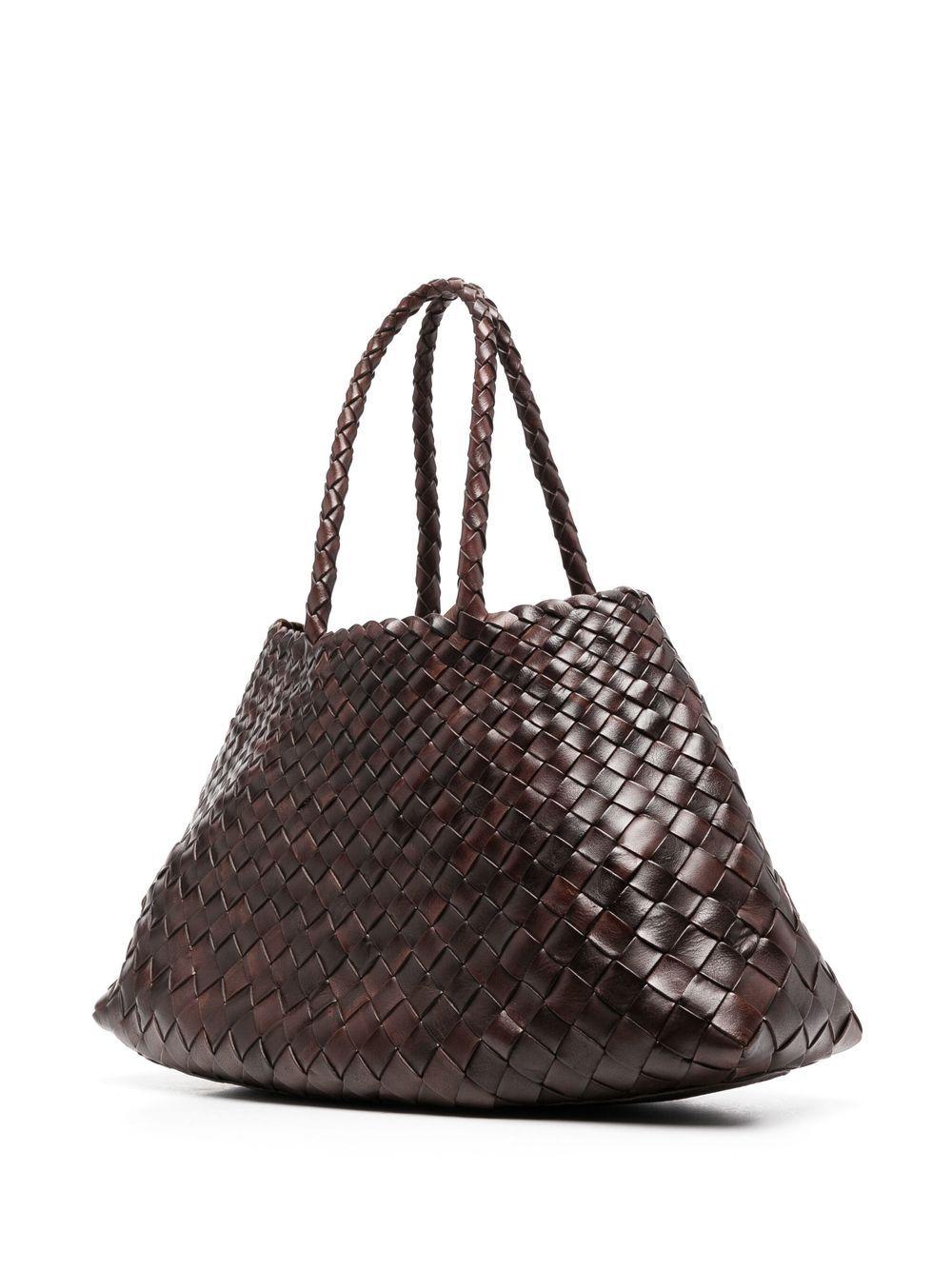 Borsa tote Santa Croce in marrone scuro Dragon Diffusion - donna 