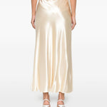Gonna midi in raso avorio Alberta Ferretti - donna 