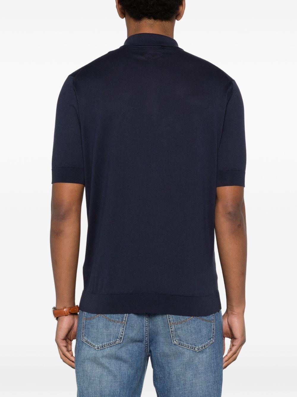 Polo con bottoni in blu Lardini - uomo 