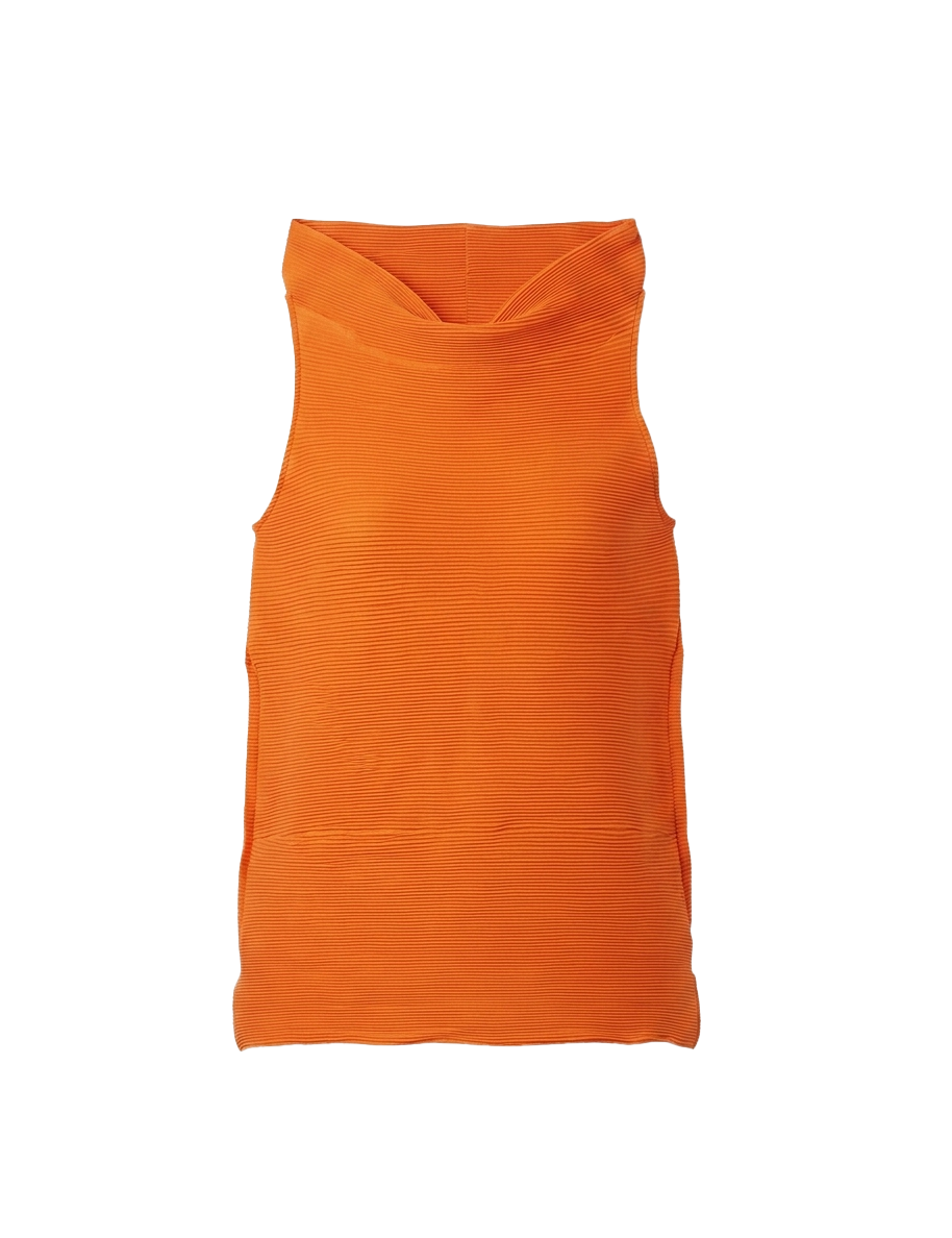 Top a collo alto senza maniche in arancione Melitta Baumeister - donna 
