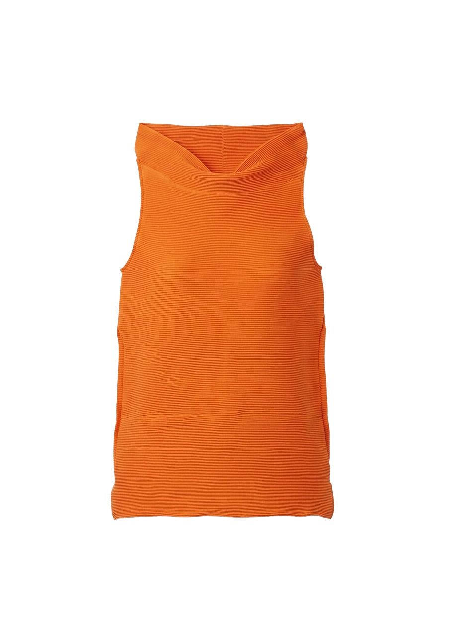 Top a collo alto senza maniche in arancione Melitta Baumeister - donna 