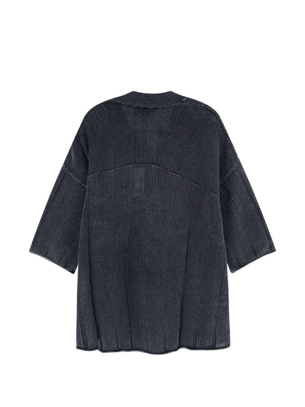 T-shirt oversize a coste con scollo a v in grigio Represent - uomo 