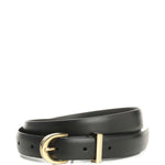 Cintura in pelle con fibbia in nero Khaite - donna 