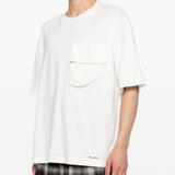 T-shirt con tasca sul petto in bianco Undercover - uomo 
