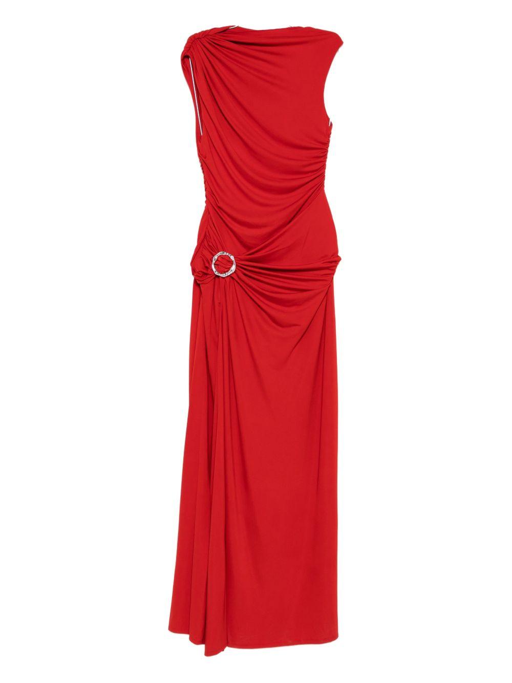 Abito maxi con spacco blaine in rosso Simkhai - donna 